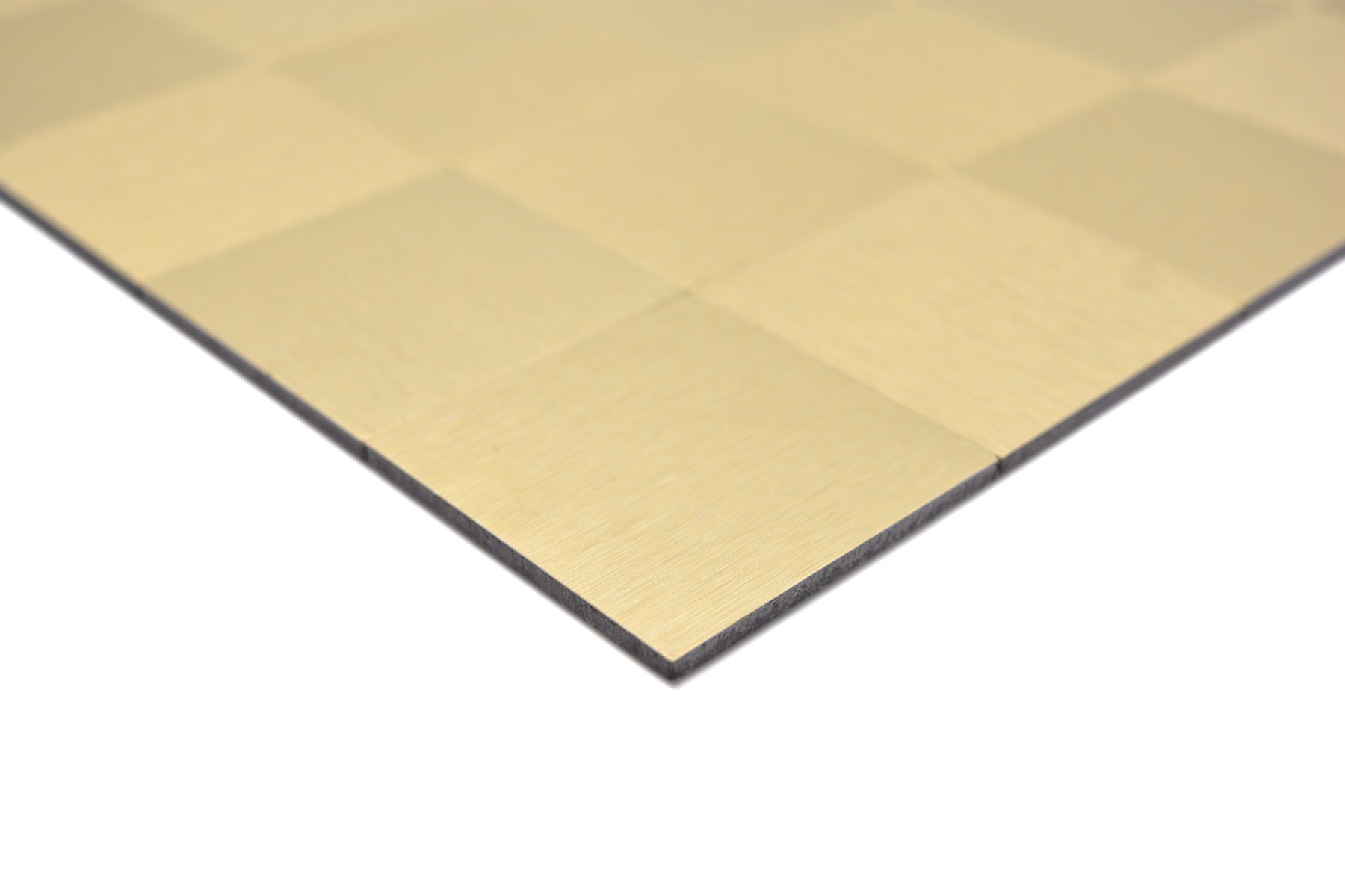 Lux Gold Square Metal Peel and Stick Mosaic Tile