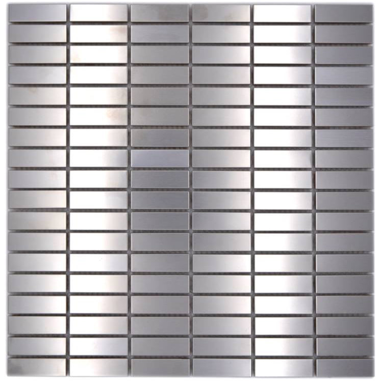 Lux Metallic Silver Kit Kat Mosaic Tile