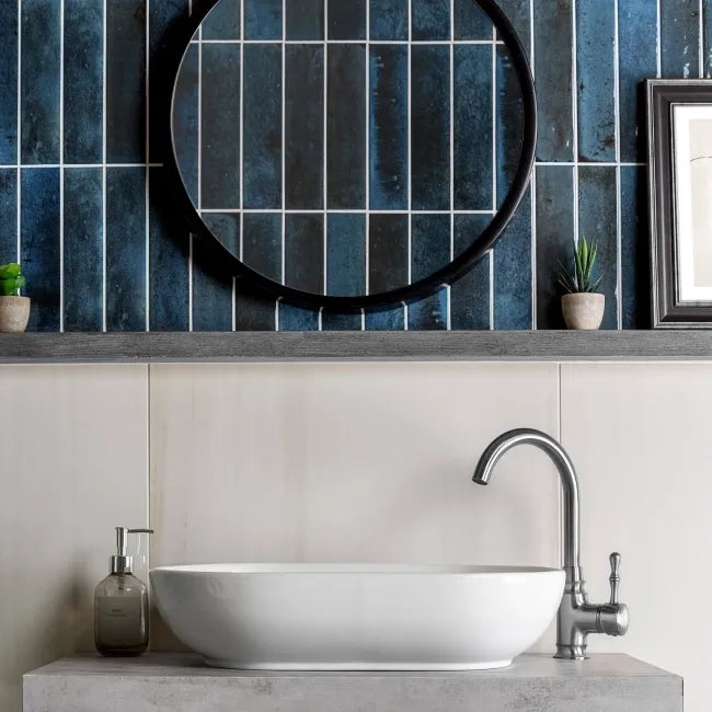 Ocean blue metro tiles 