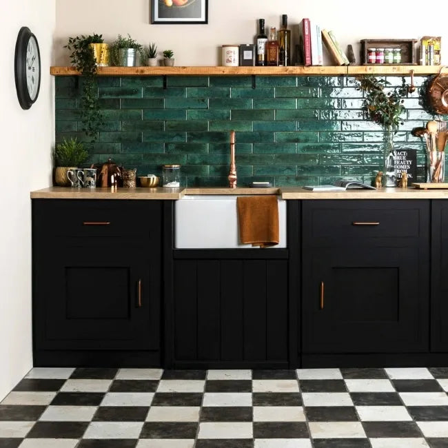 green metro wall tiles 