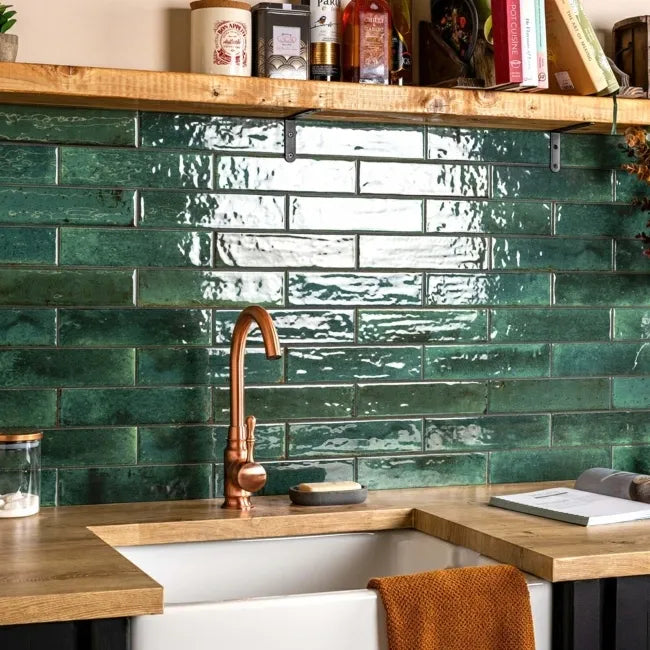 Green metro Kitchen décor