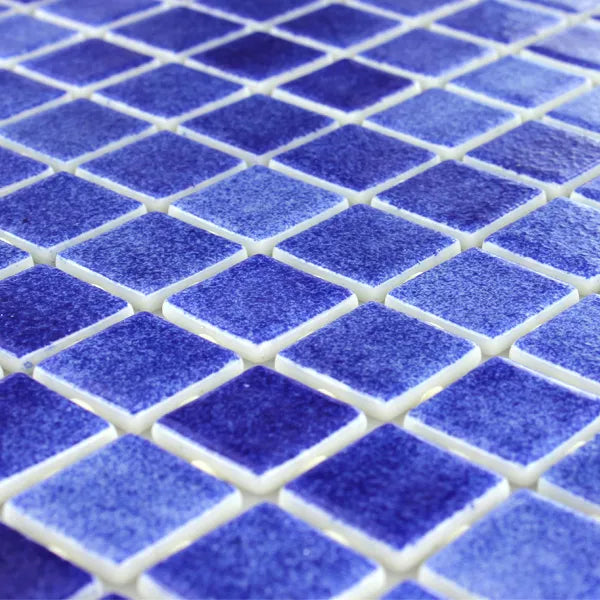 Swimming Pool Dark Blue Mix Mosaic Glass Tile from Luxury Tiles