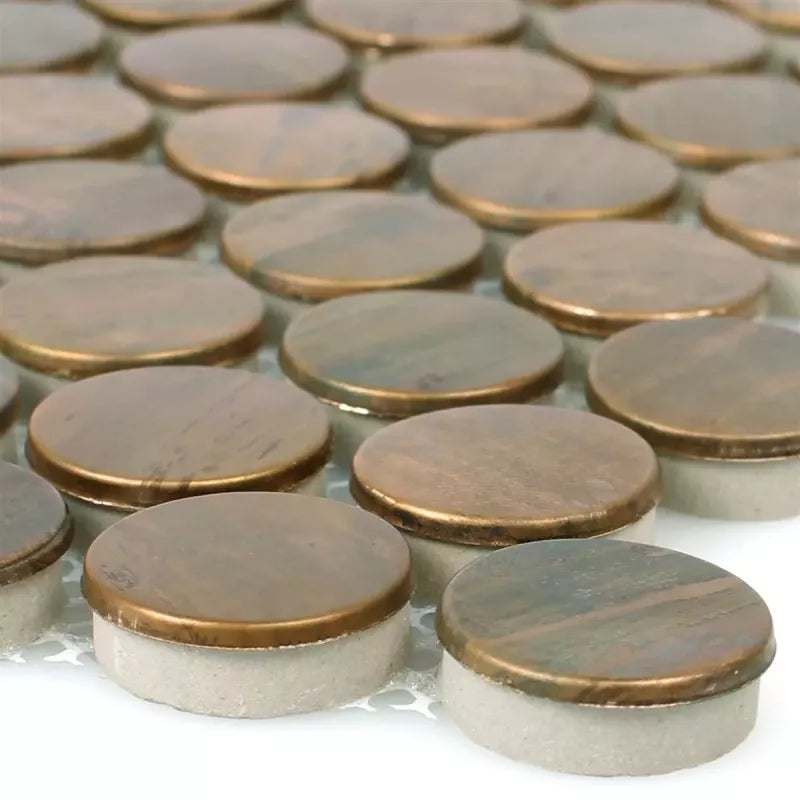 copper button mosaic 