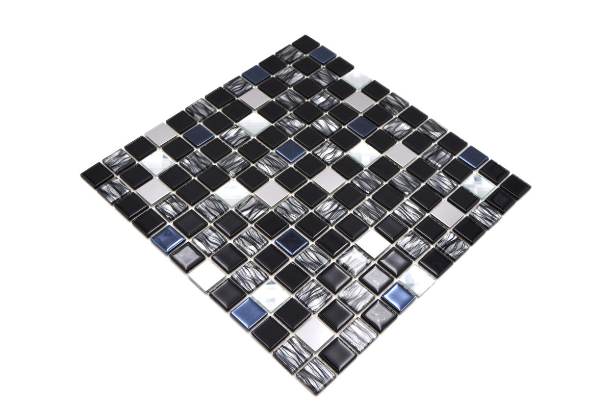 Metallic Black Mosaic Tile