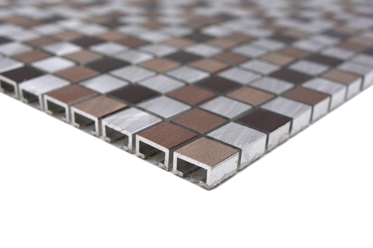 Metallic Mocha Gloss Mosaic Tiles