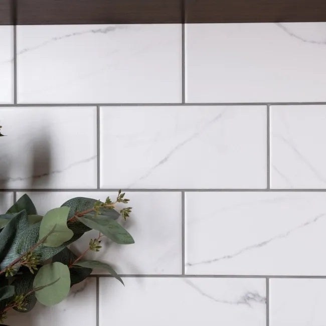 white matt marble effect 