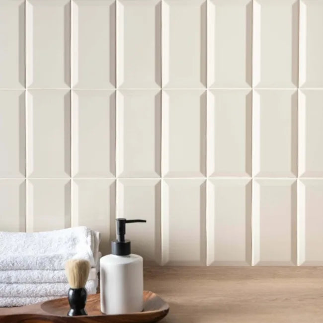 cream metro linear decor wall tile 