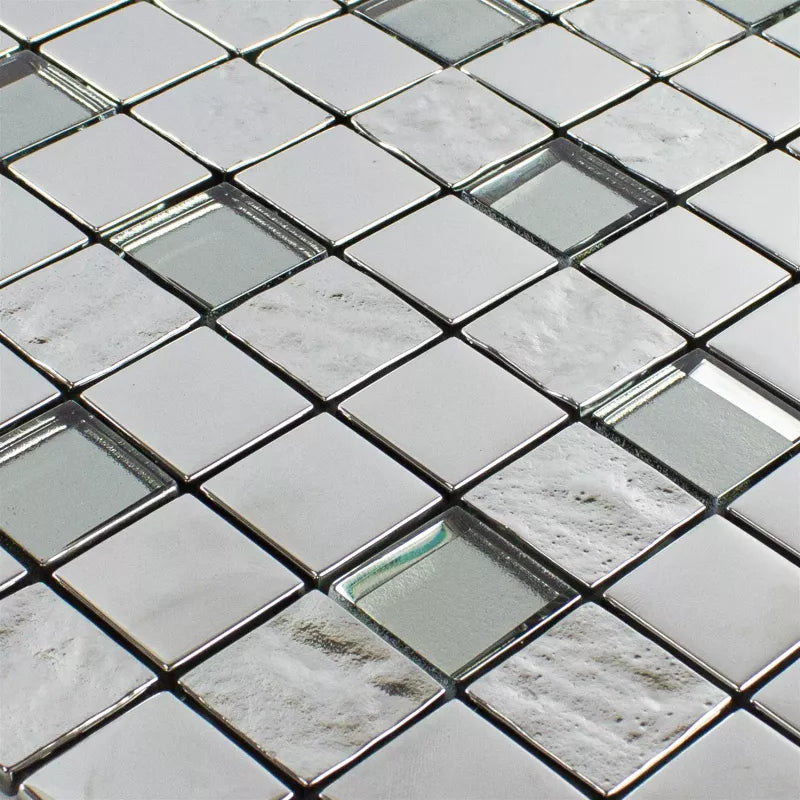 chrome silver tile