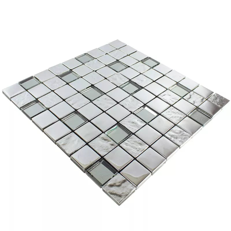 silver mirror mosaic tile 