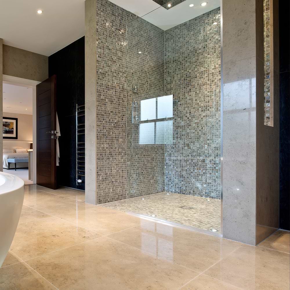 Mother of Pearl Black Shower Room