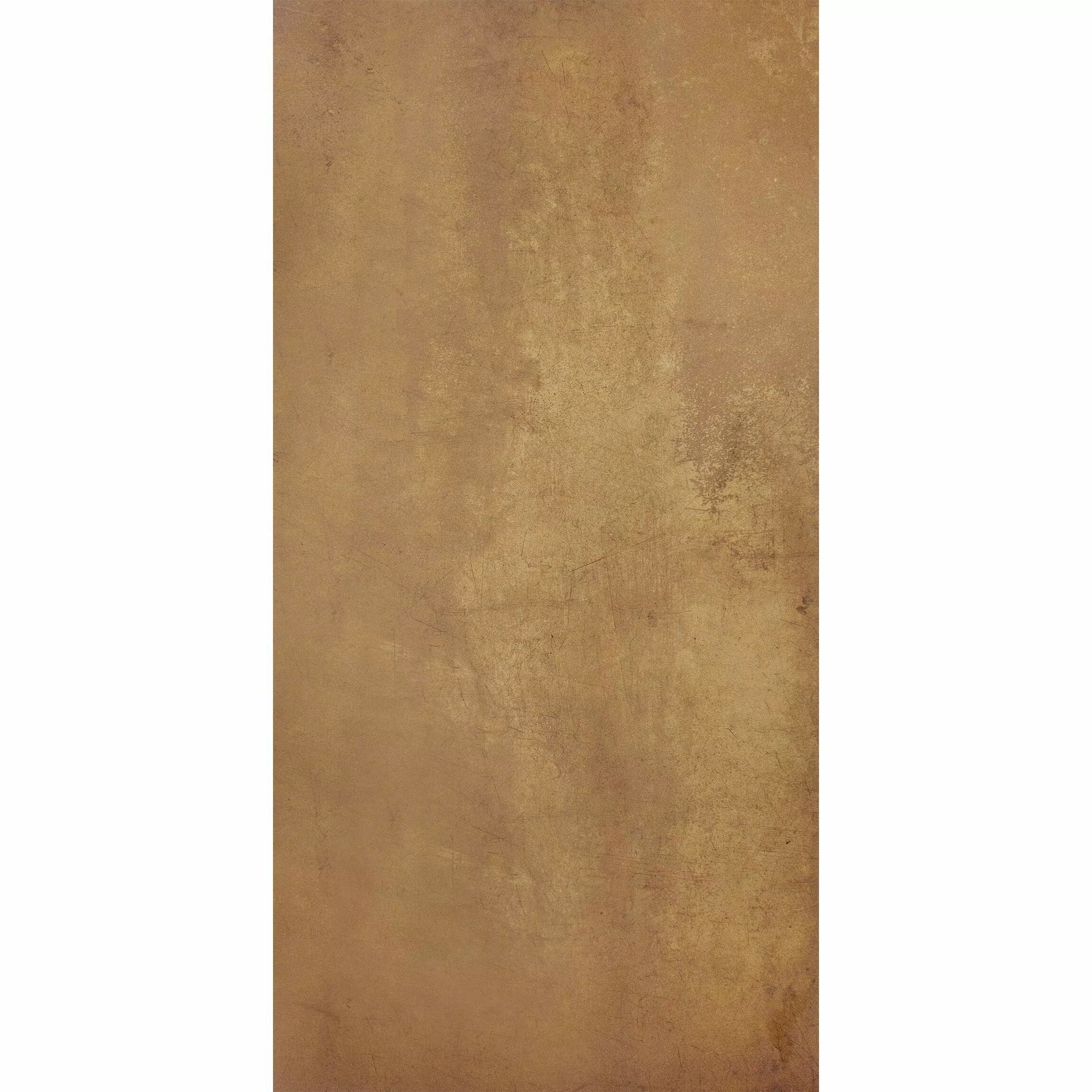 Close-up of Milan Bronze 1200x600mm porcelain tile showing warm bronze metal effect texture
