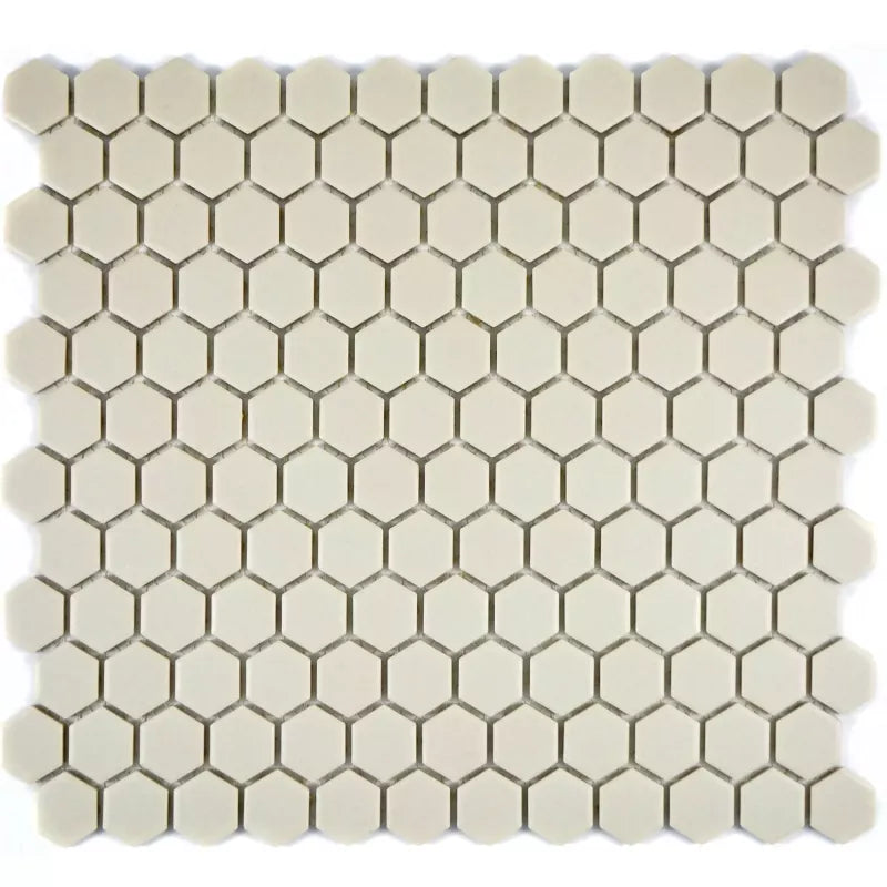 beige hexagon anti slip mosaic