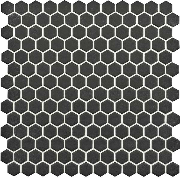 Black hexagon mosaic 