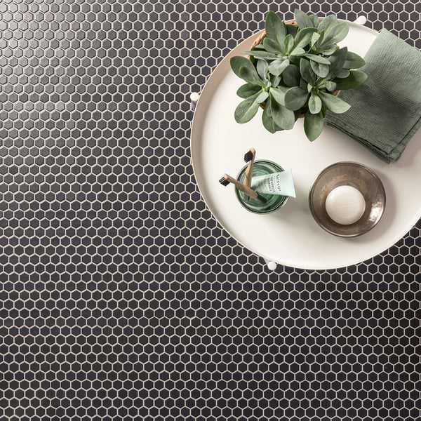 hexagon mosaic floor 