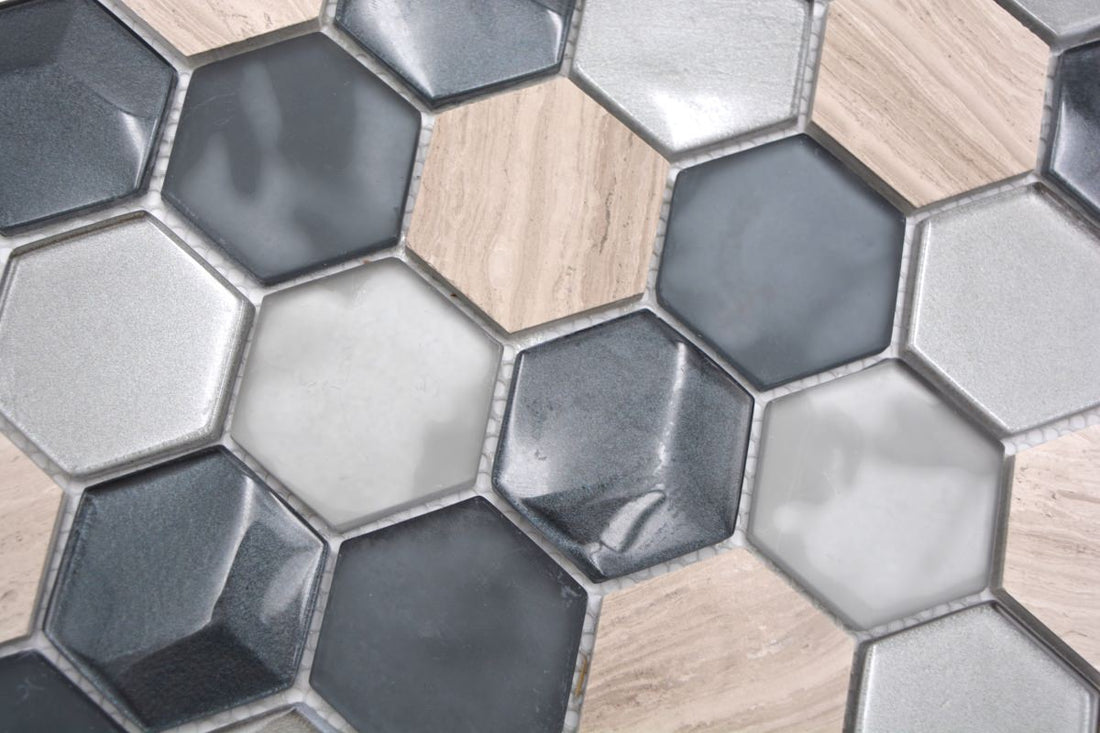 Geometric Hexagon Mix Mosaic Tile