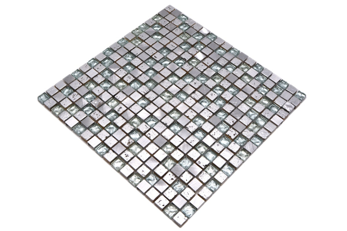  Silver Mix Mosaic Tiles  - Luxury Tiles