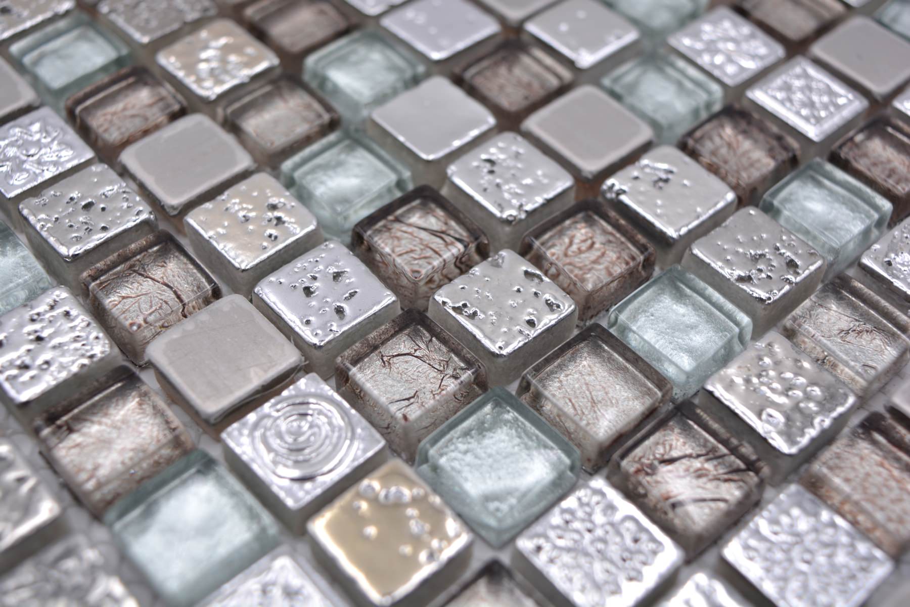 Grey Mix Mosaic Tiles
