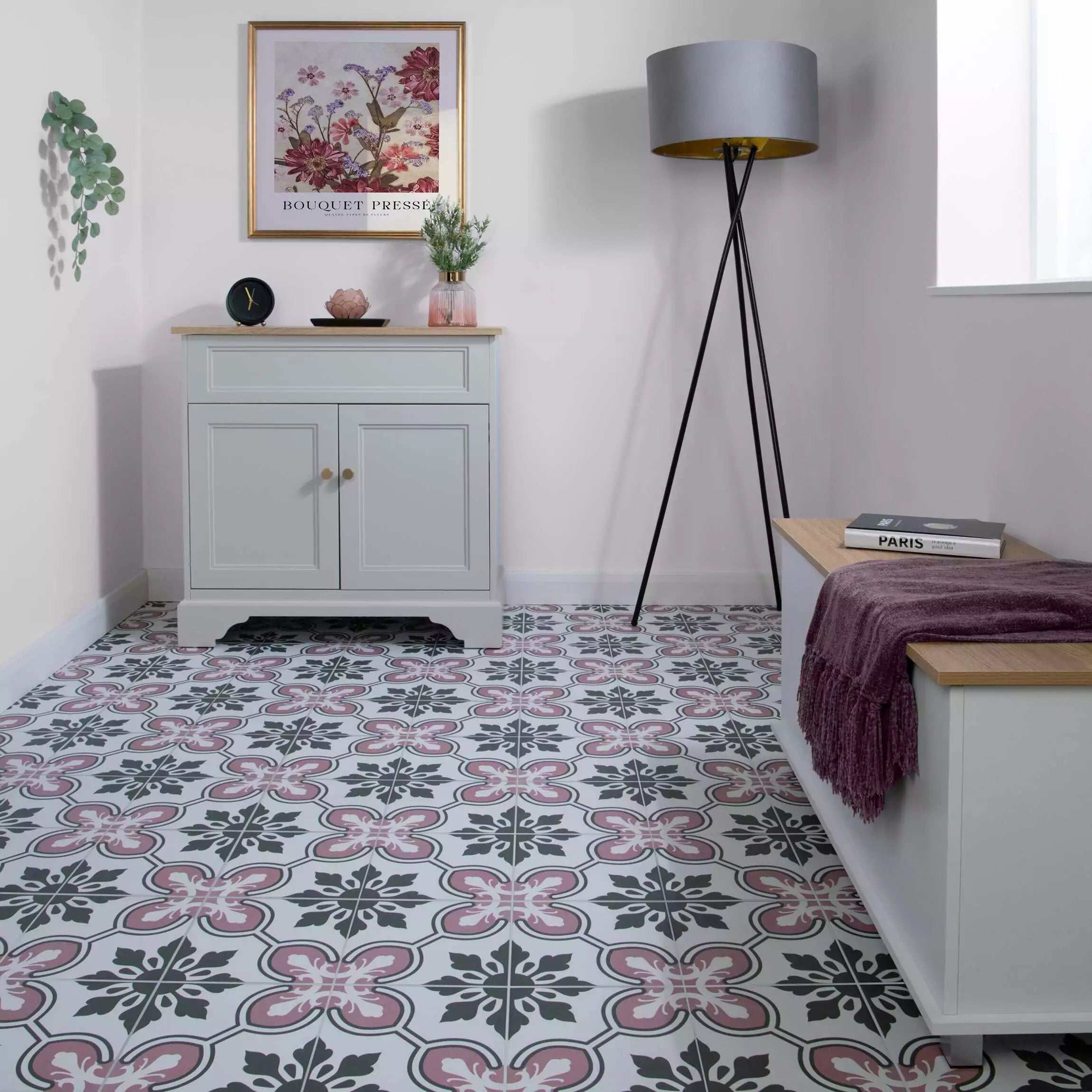 Moroccan Pink Pattern Tiles | Luxury Tiles UK