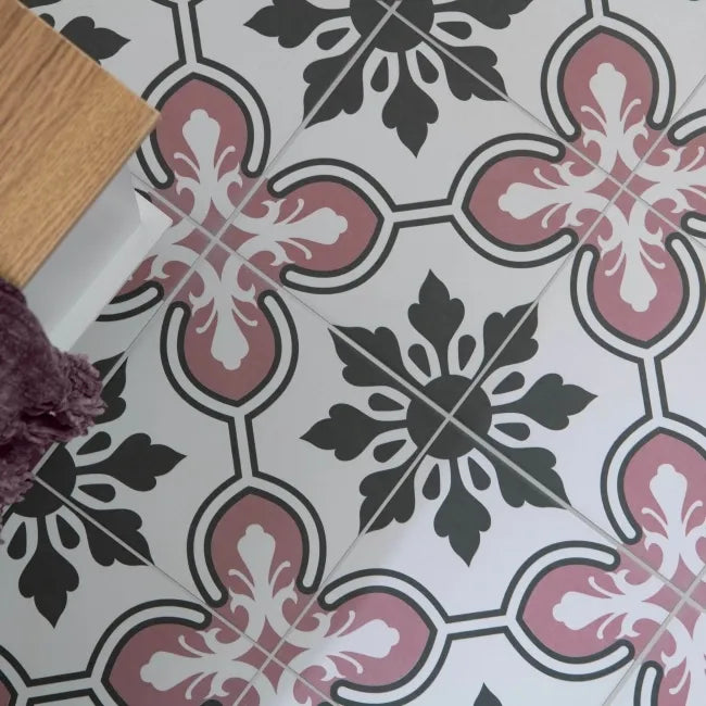 Geo pink tiles