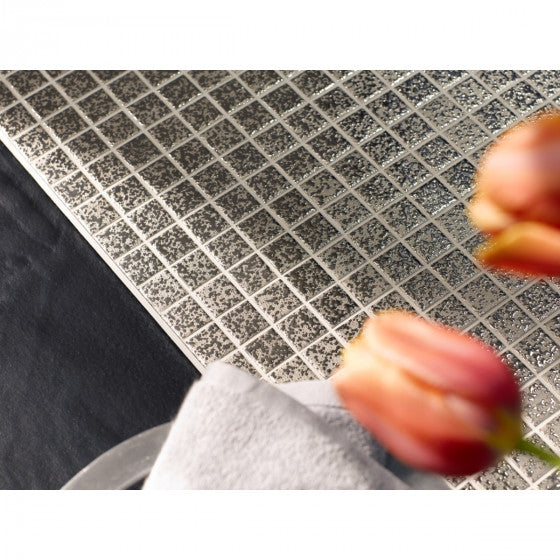 silver ceramic mosaic tiles 