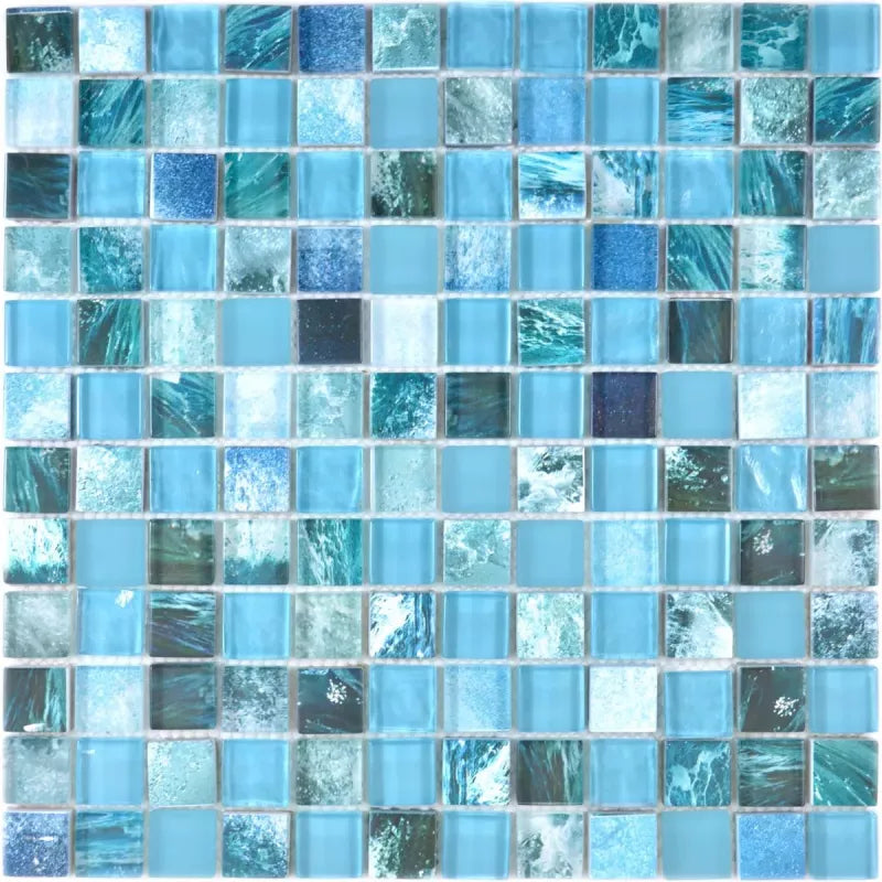 turquoise mosaic tile for interior walls 