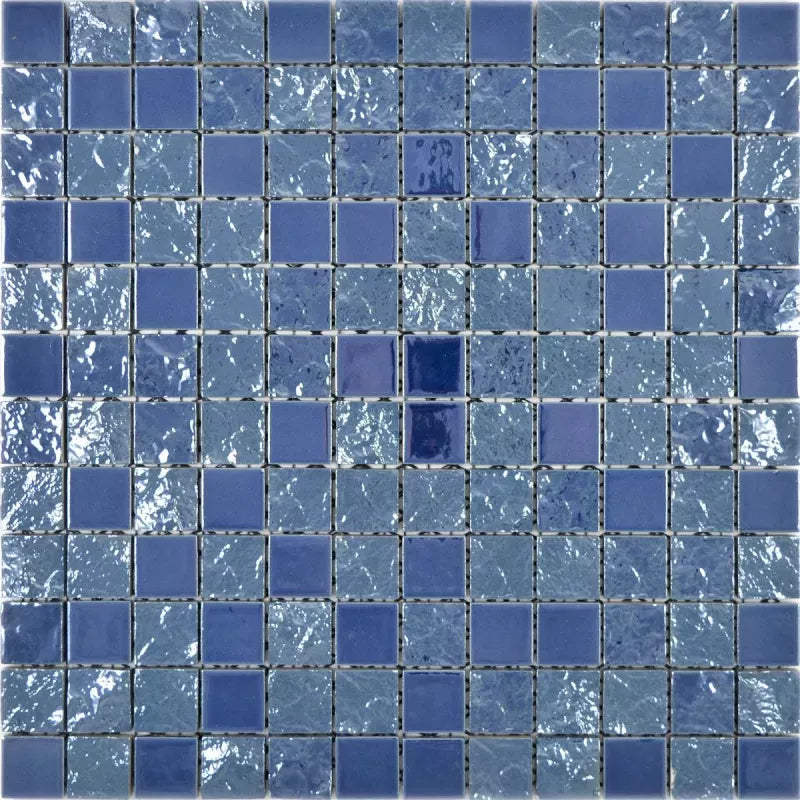 Blue 3d mosaic tile 