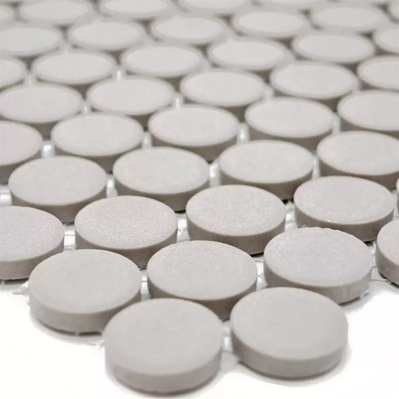 unglazed penny grey close up