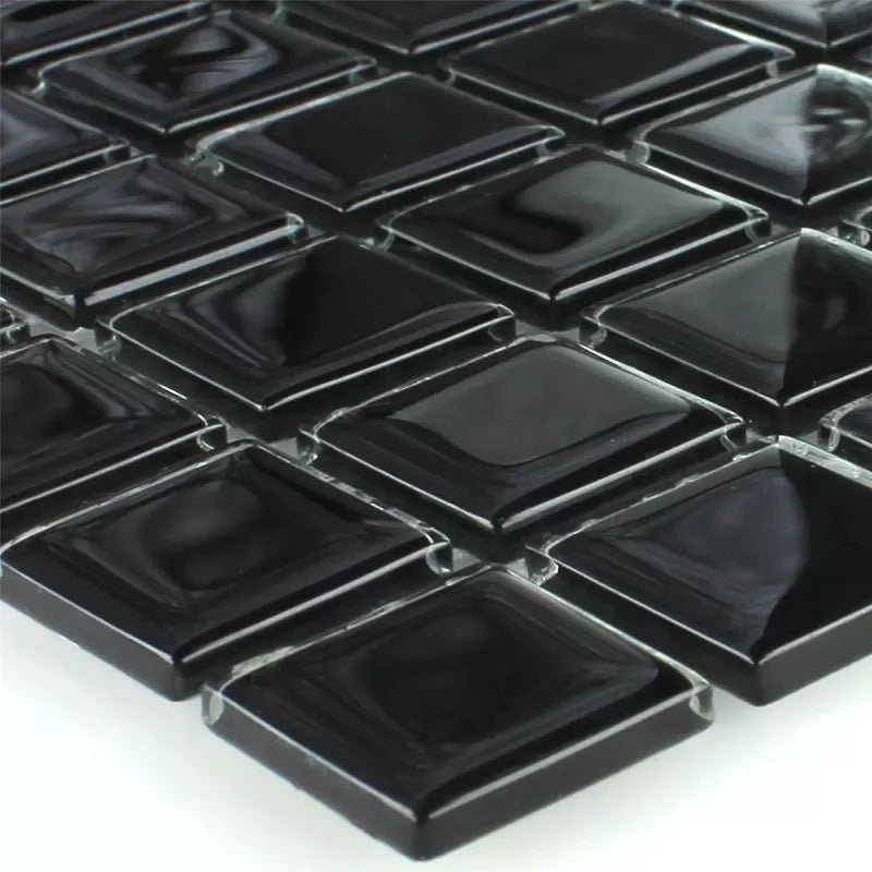black square glass tile