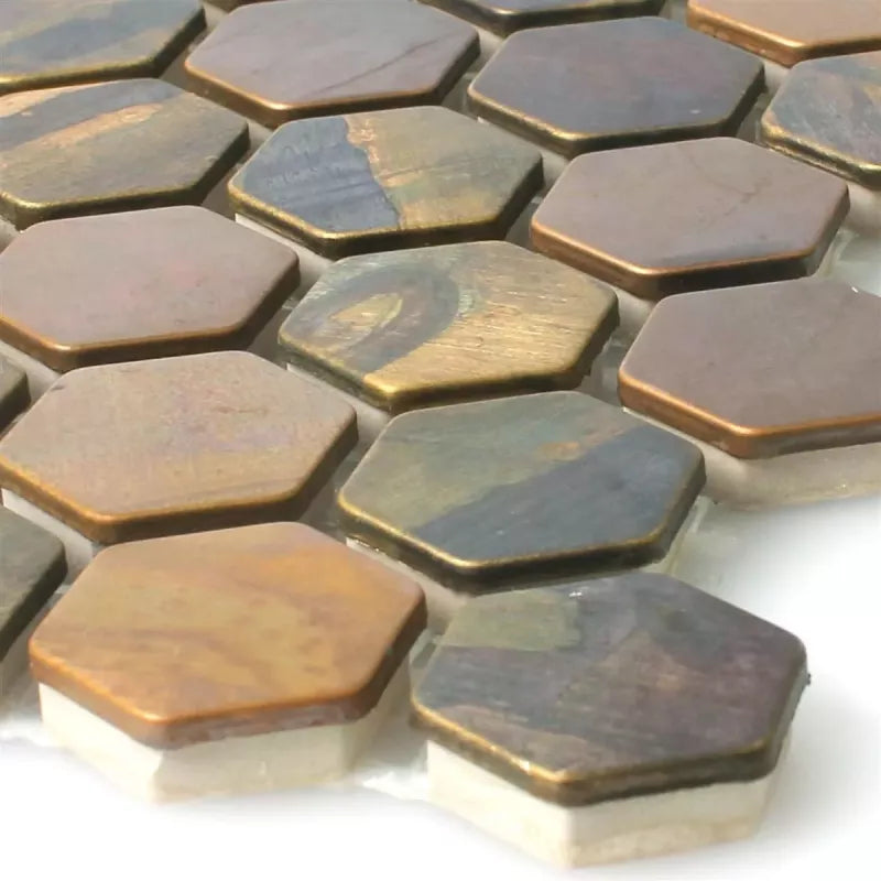 Copper hexagon tiles 