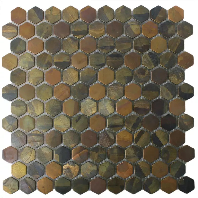 khaki brown mosaic tiles 