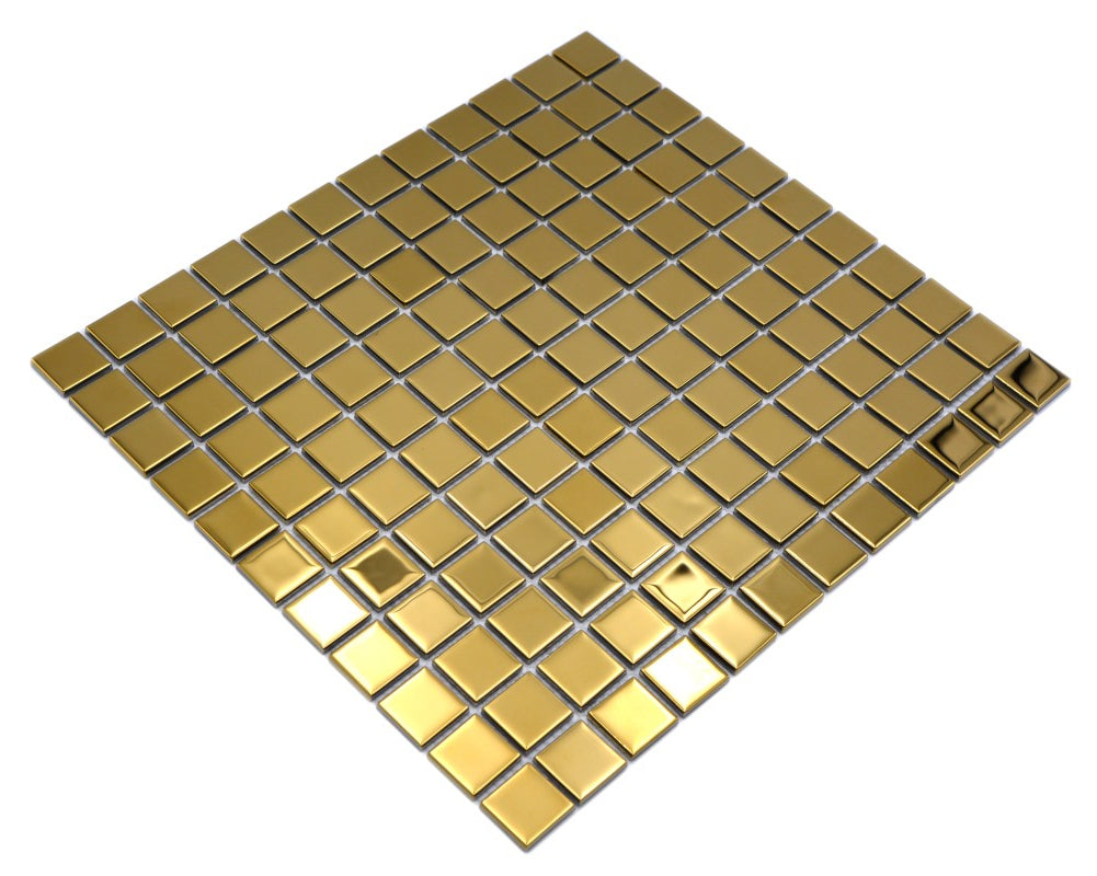 gold mosaic splashback tiles 