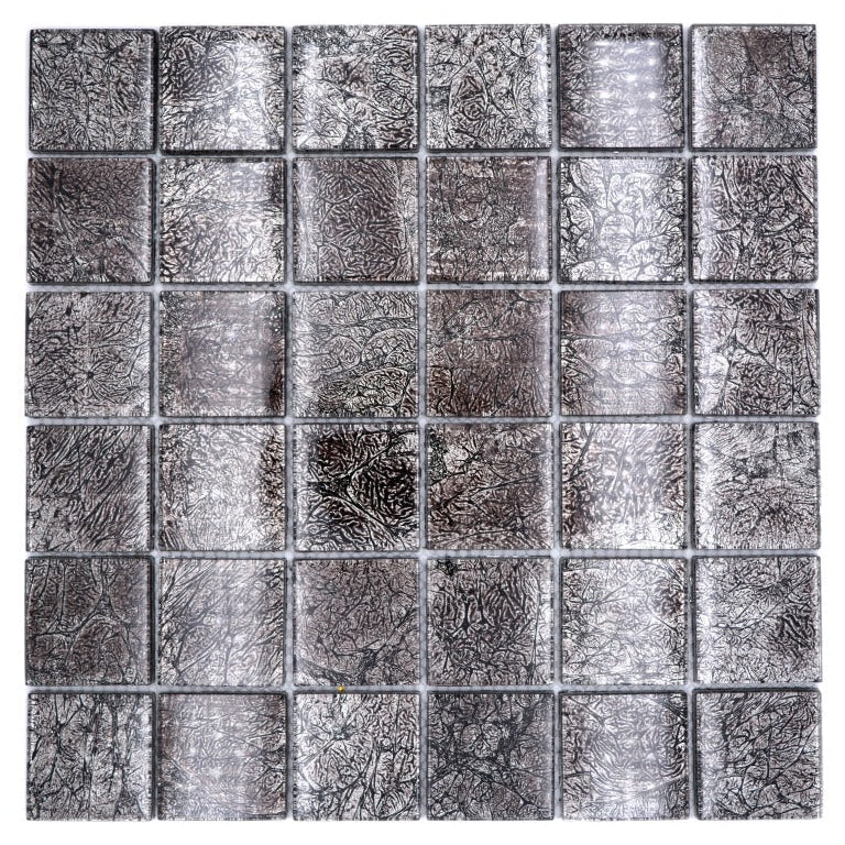 polished black mosaic tile 