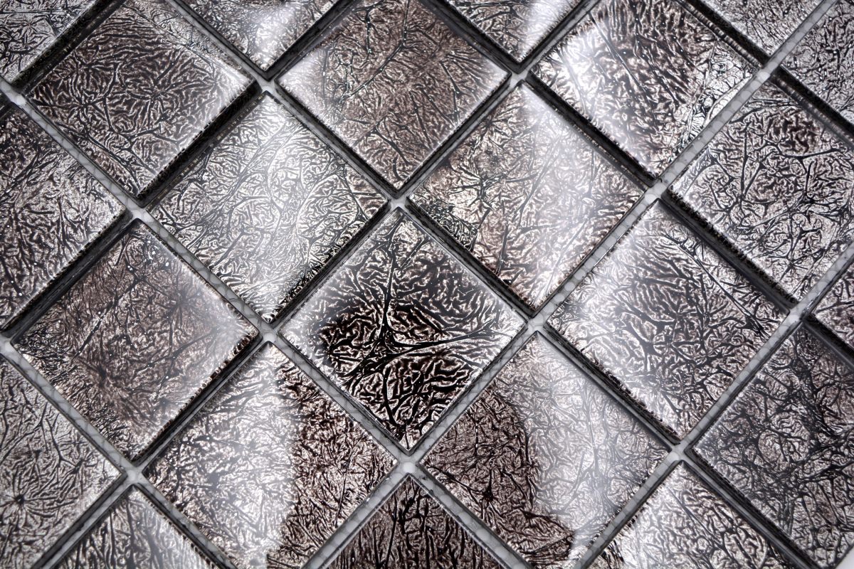 black translucent mosaic 