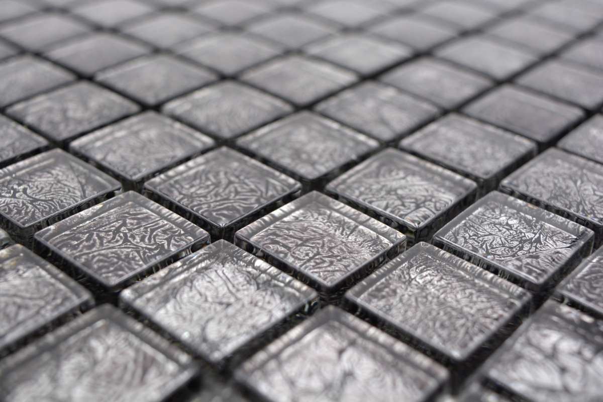 Black glass mosaic 
