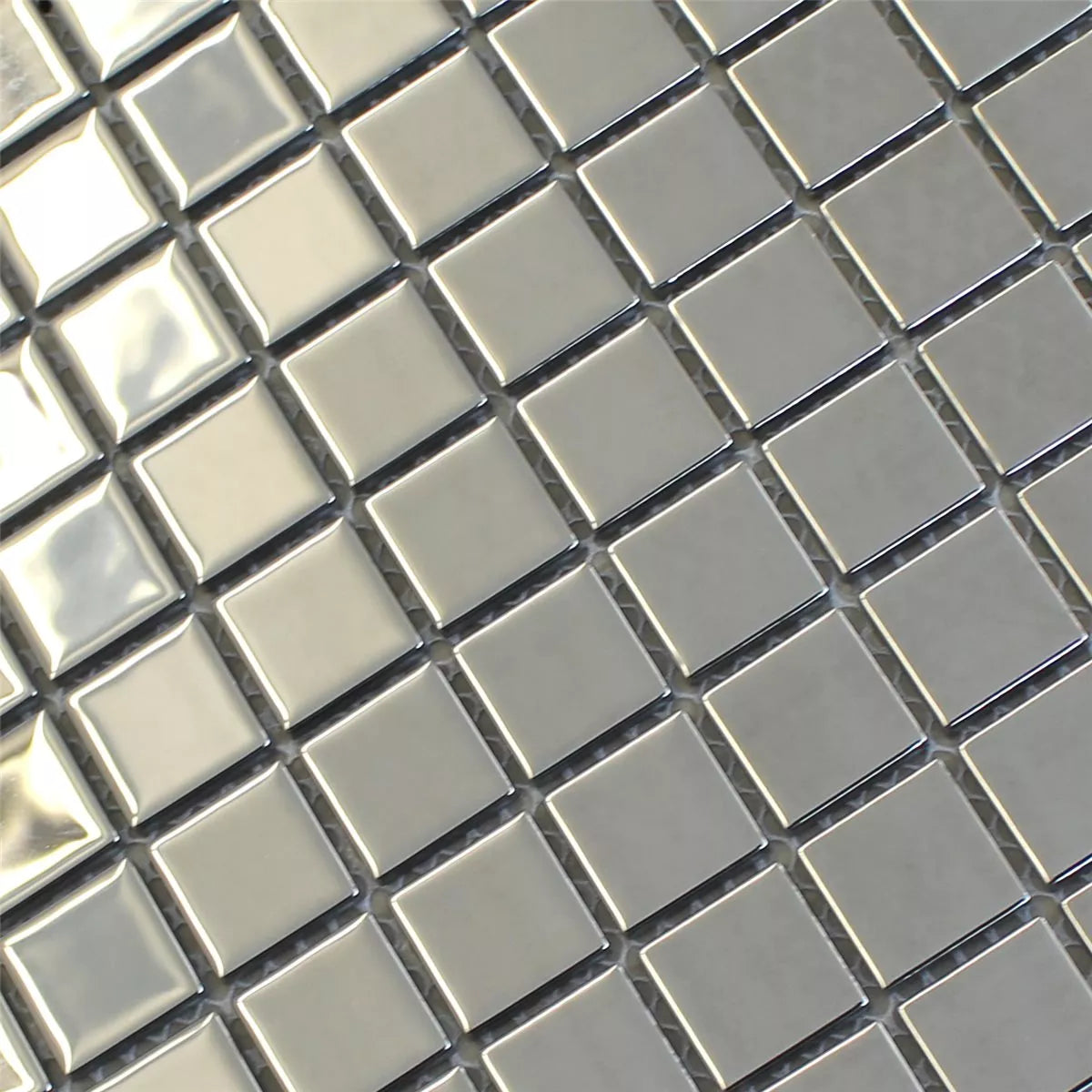 silver mosaic tiles