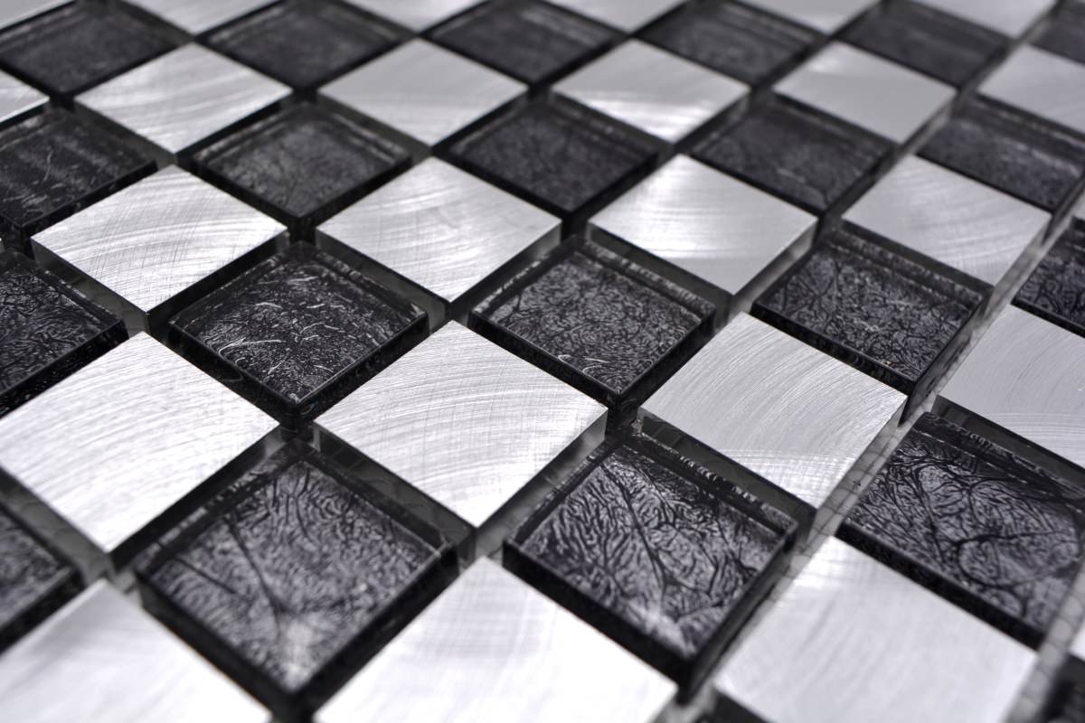 metallic glass mosaic tiles 