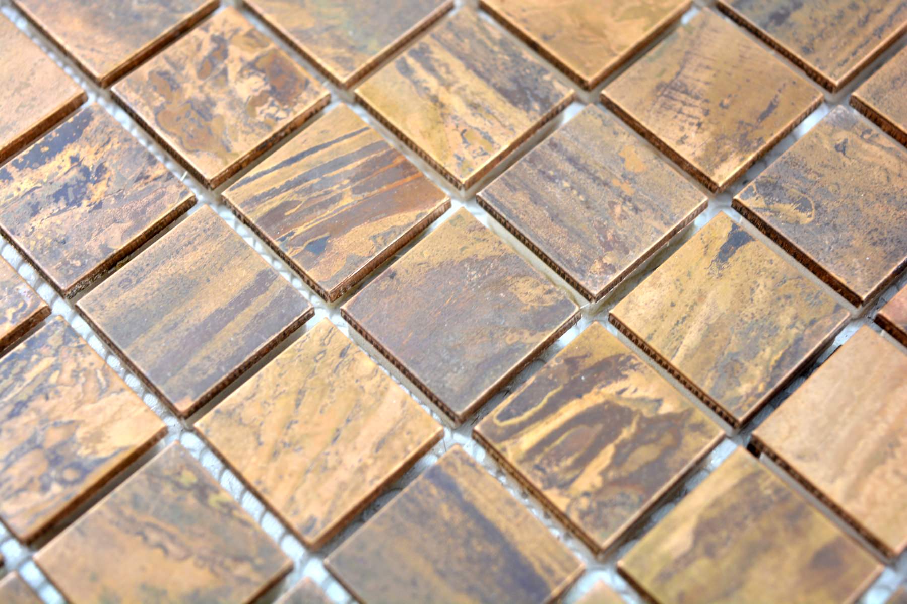 brushed copper mosaic 