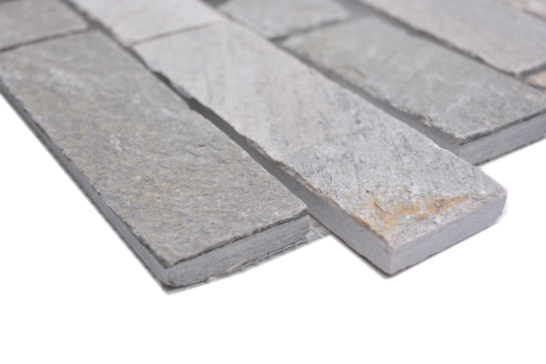 Grey quartzite mosaic