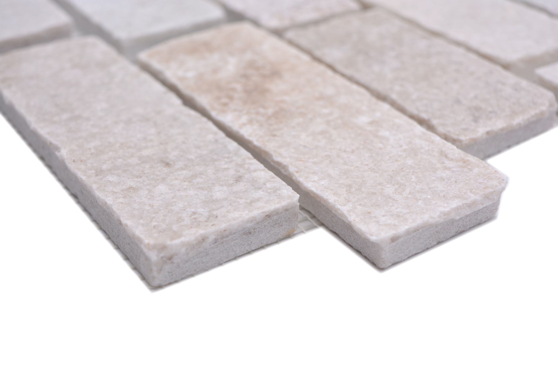 white quartz mosaic