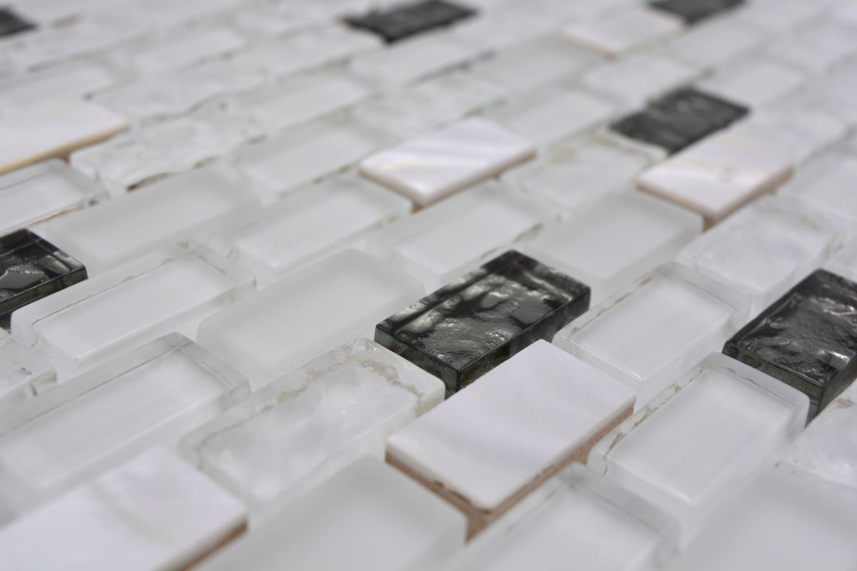 pearl mosaic with glass 