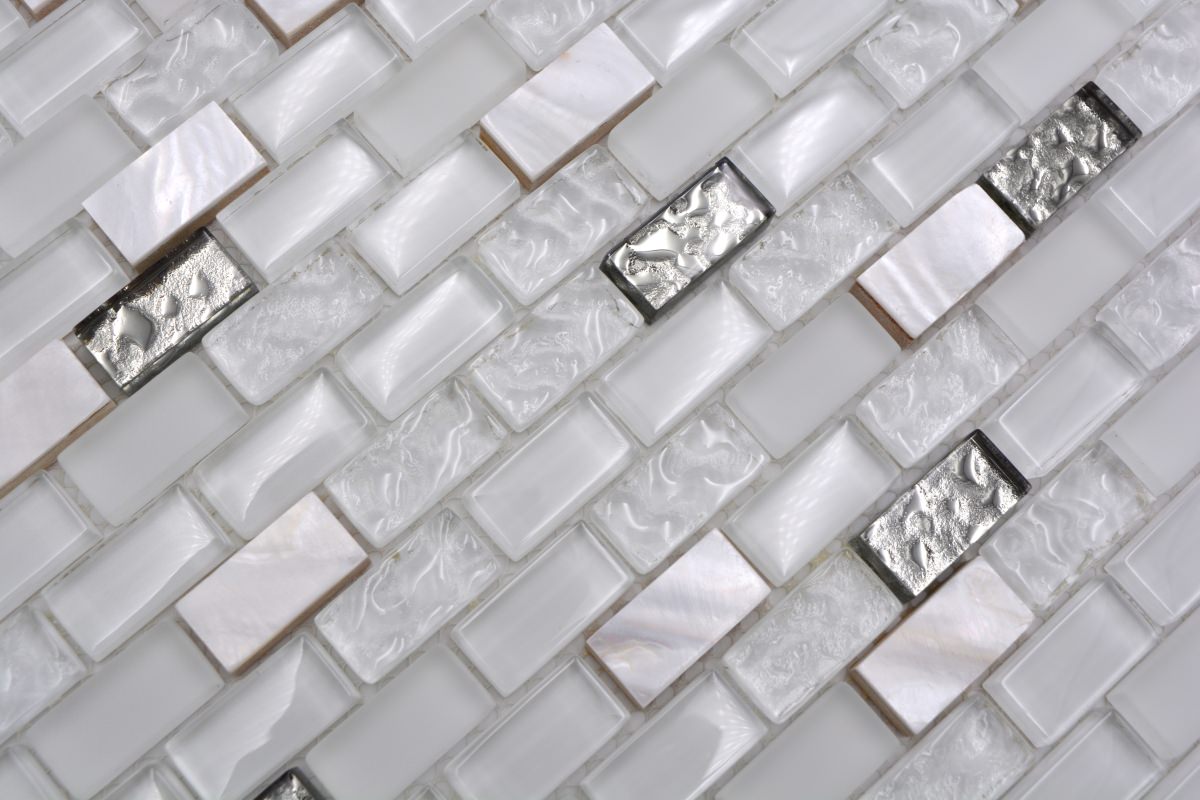 pearl brick mosaic tile 