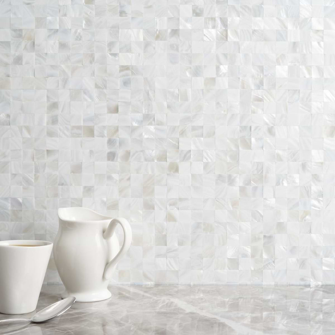 white pearl mosaic 