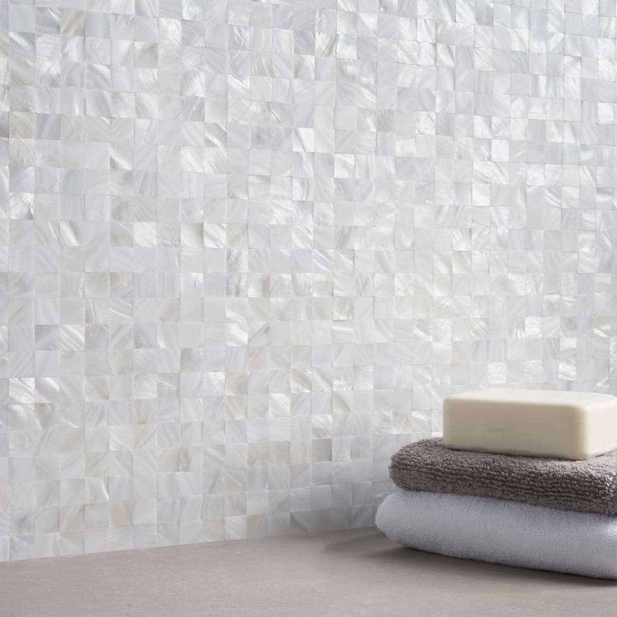 oyster pearl mosaic tile