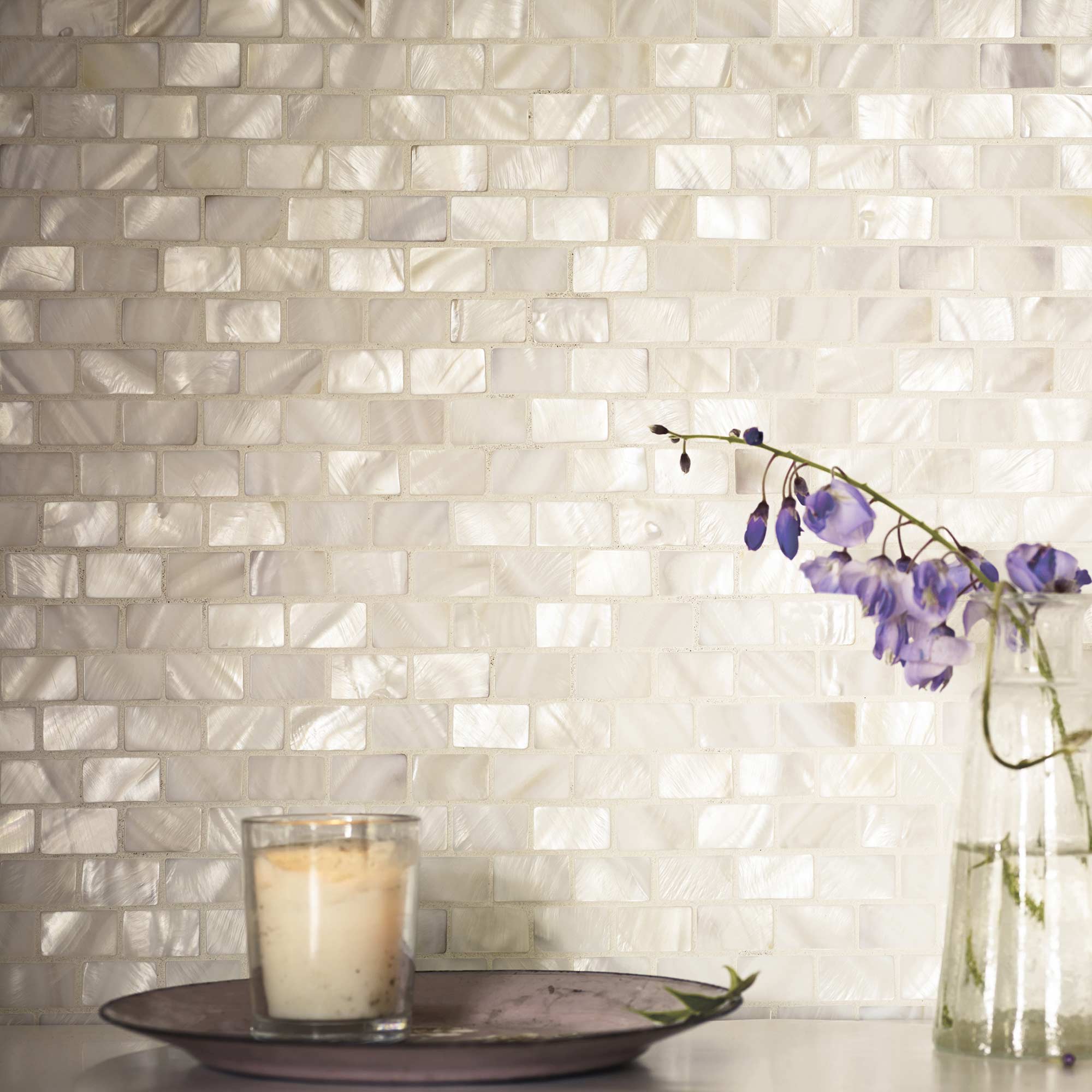 Pearl Shell Tile Pearl Brickbond | Shell Mosaic | Luxury Tiles UK