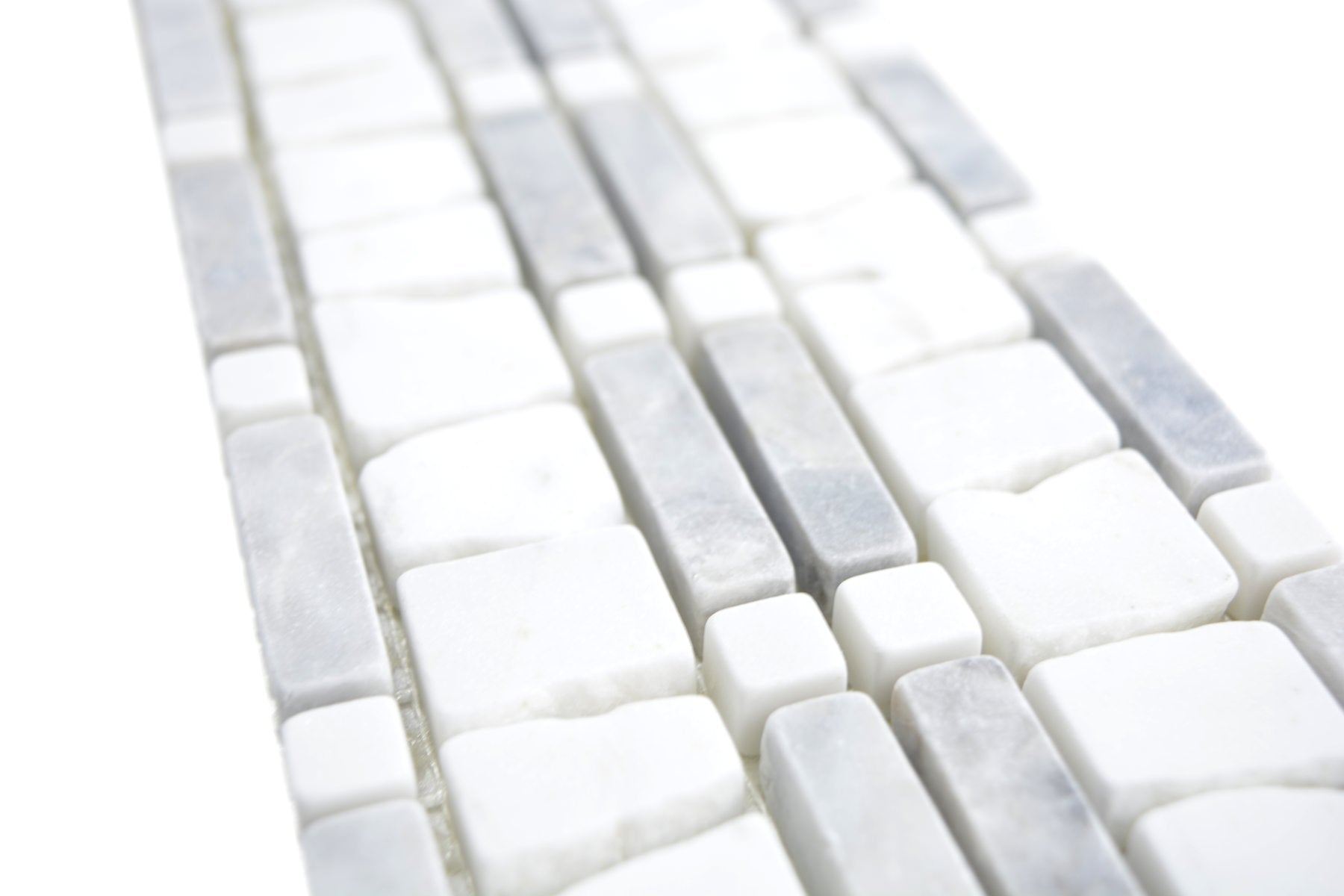 white grey mosaic marble border 