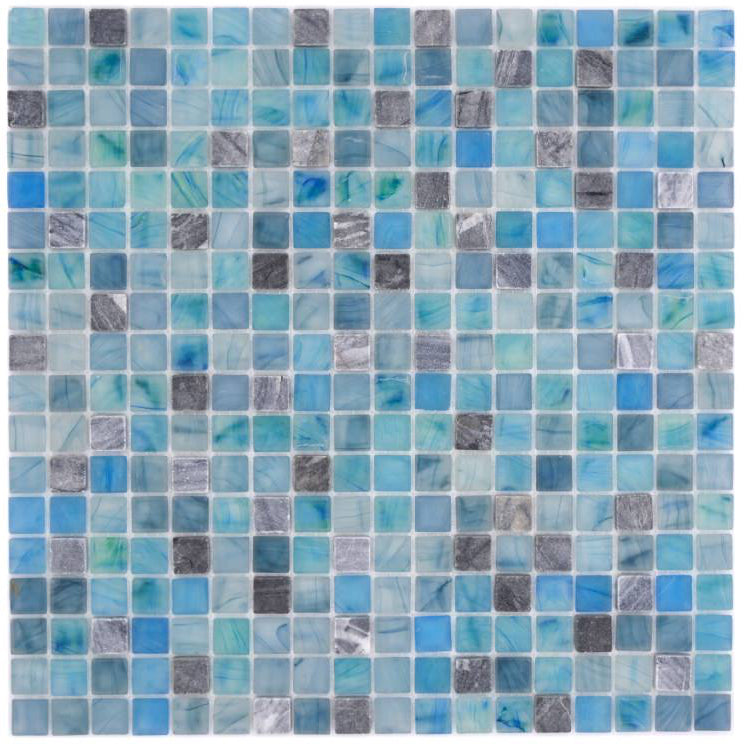 Nebula Blue Mix Mosaic Tile