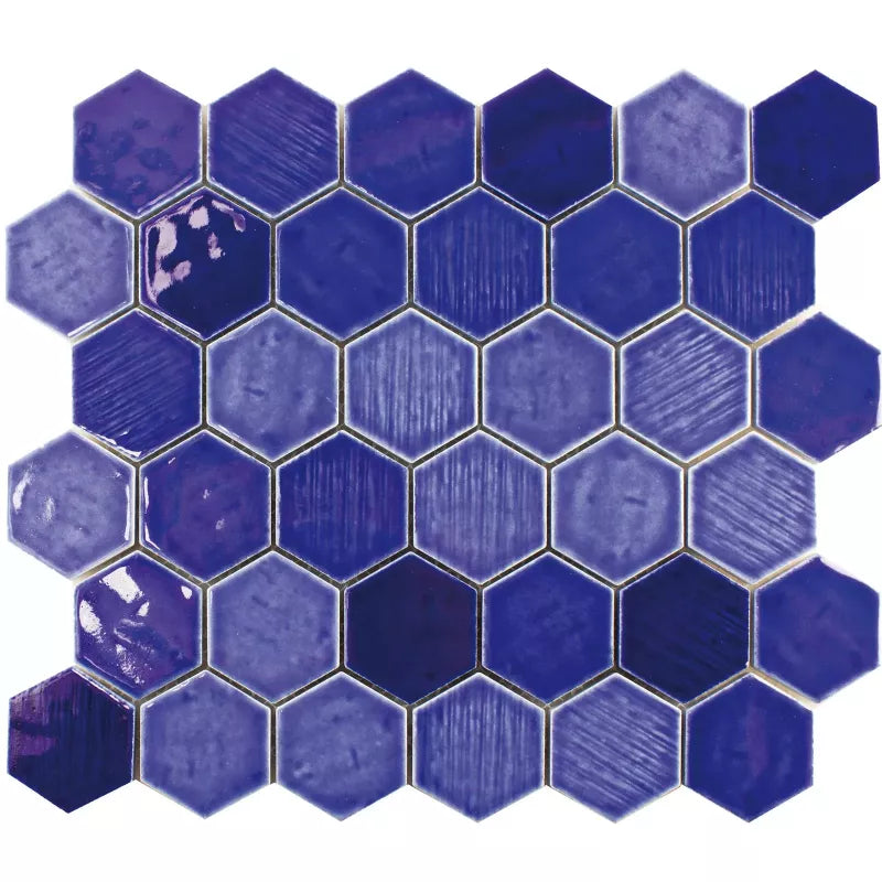 blue hexagon mosaic 