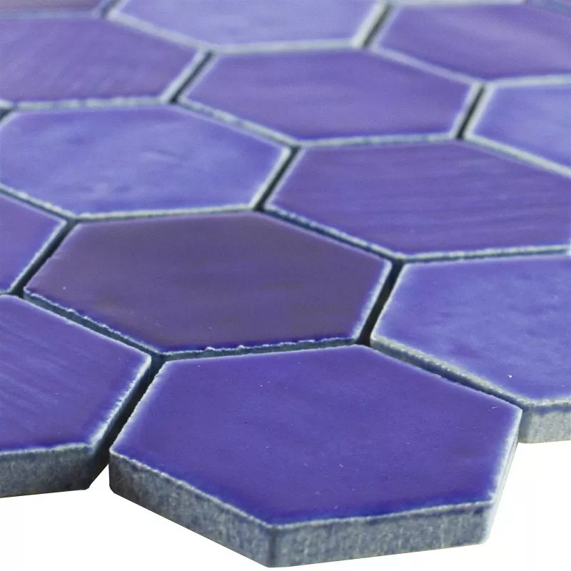 hexagon blue mosaic tile 