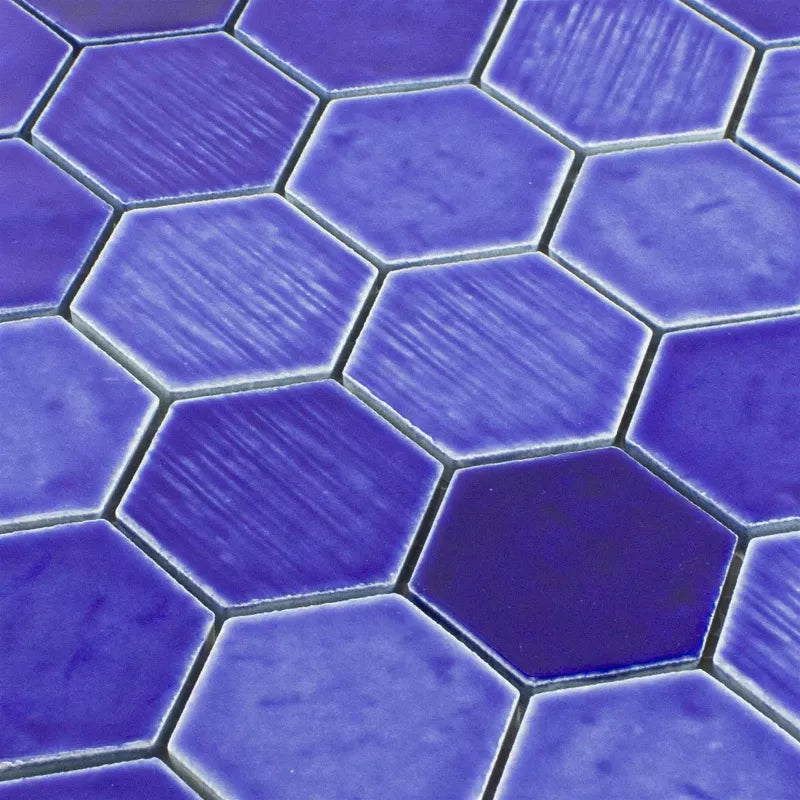 blue hexagon tiles 
