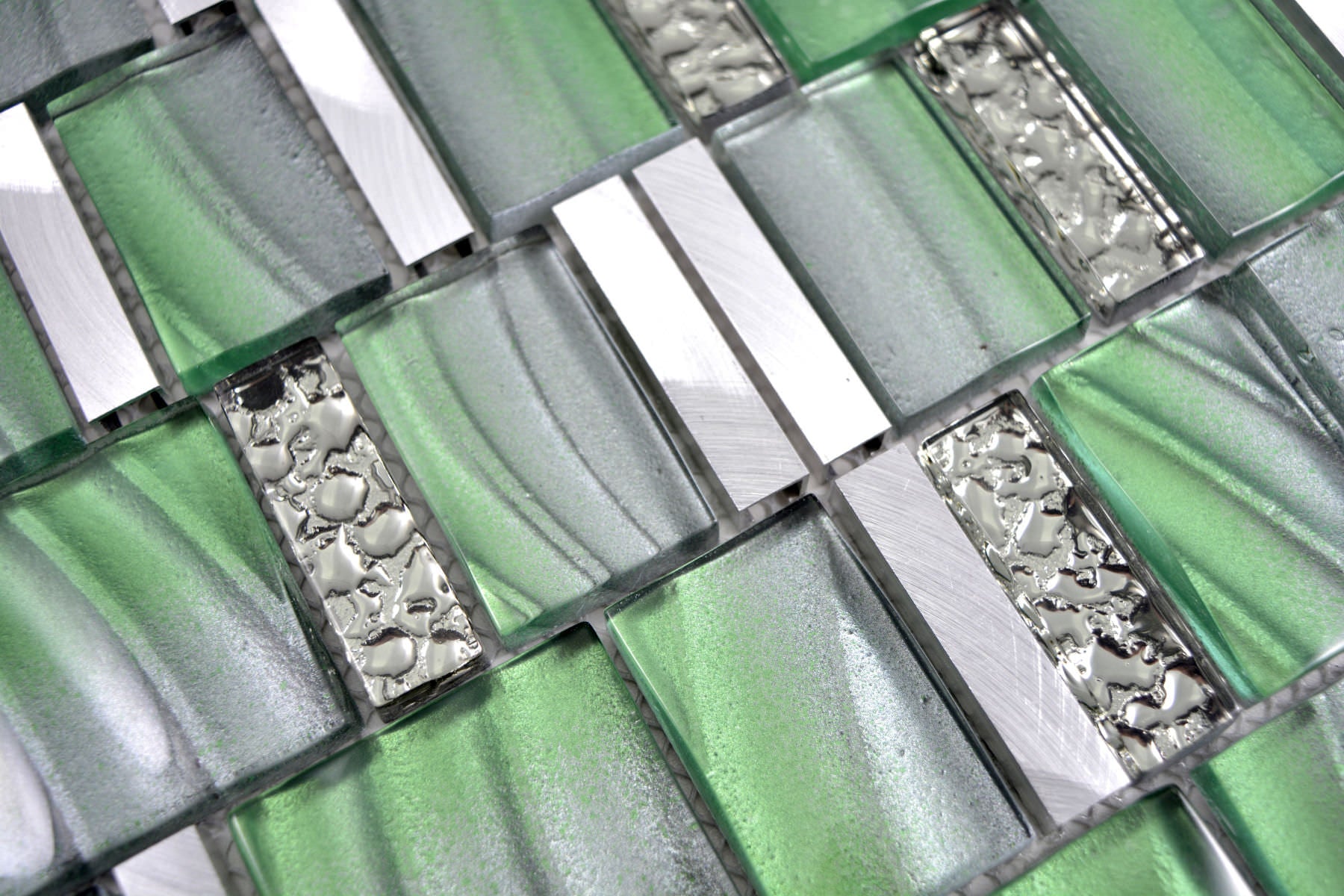 Neom Green Gloss Verdant Translucent Mosaic Tile | Luxury Tiles UK